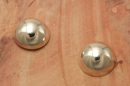 Artie Yellowhorse 1/2" Diameter Sterling Silver Button Post Earrings
